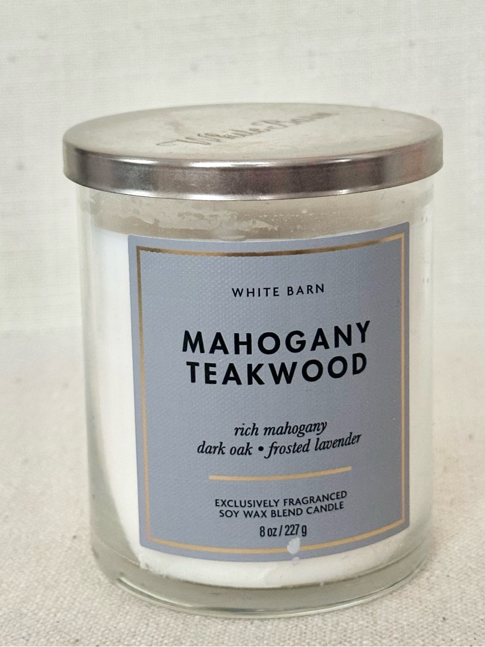 White Barn Mahogany Teakwood Single Wick Candle